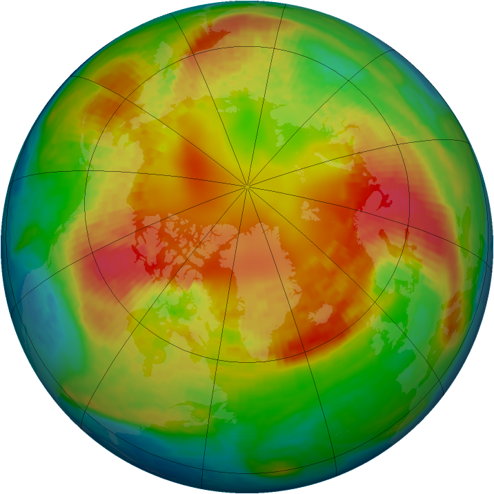 Arctic ozone map for 22 February 2002